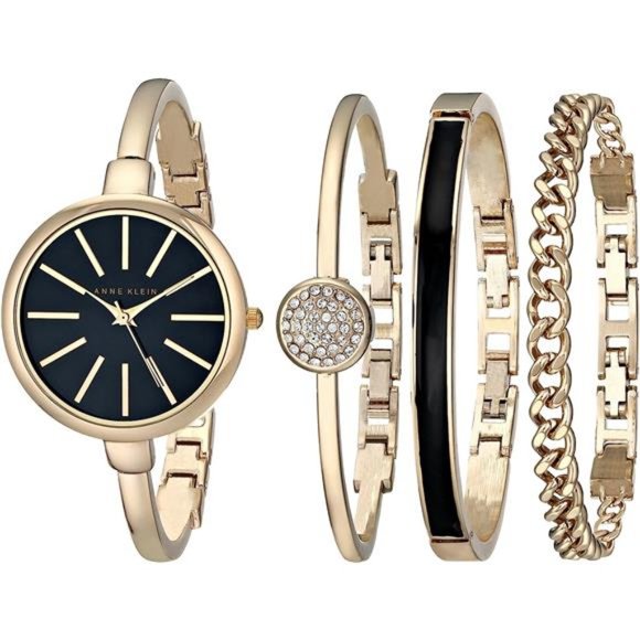 Anne Klein Women's Bangle Watch and Bracelet Set, AK/1470 - Picture 1 of 5